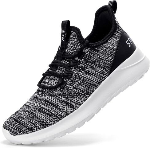 STQ Women's Walking Shoes Lightweight Running Tennis Shoes Non-Slip Comfortable Breathable Workout Gym Sports Athletic Orthopedic Sneakers Navy Purple 9.5 in Saudi Arabia