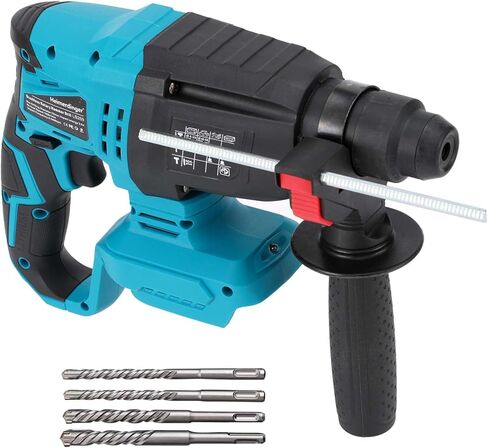 مثقاب مطرقة دوارة بدون فرش لبطارية Makita 18V (أداة فقط)-3.2 Joule Impact ، 1-1/8 "SDS-Plus Chuck ، وضعان (حفر/مطرقة) ، حفر خرساني لامع in Saudi Arabia