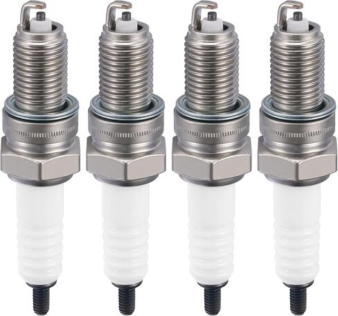 D8EA Spark Plugs 4 Pack - متوافق مع هوندا متوافق مع Yamaha لـ BMW لـ KTM لـ Suzuki for ATK for Kawasaki for Motorcycle Spark Plug - Nickel in Kuwait