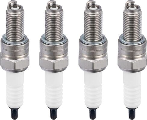 D8EA Spark Plugs 4 Pack - متوافق مع هوندا متوافق مع Yamaha لـ BMW لـ KTM لـ Suzuki for ATK for Kawasaki for Motorcycle Spark Plug - Nickel in Kuwait