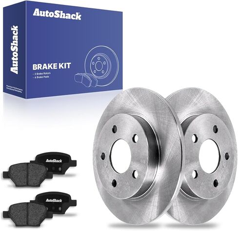 AutoShack Rear Brake Rotors Ceramic Brake Pads | Replacement for Saturn Aura Ion Chevrolet Cobalt HHR 2004-2012 Malibu 2005-2010 Pontiac G5 Pursuit 2004-2012 2005-2010 G6 V6 FWD | 6-PC Brake Kit in Saudi Arabia
