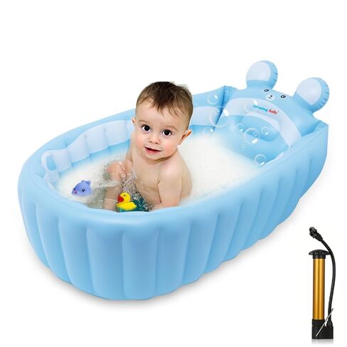 Inflatable Baby Bathtub, Newborn Baby Bathtub seat for Infant, Non-Slip Baby Pool for Sitting up, Portable Toddler tub Shower, Foldable Travel tub with Pool Toy &air Pump Accessories. in Saudi Arabia
