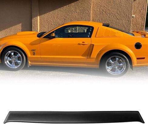 جناح سقف خلفي، متوافق مع 2005-2014 Ford Mustang Coupe، بولي بروبيلين (PP) أسود لامع لنافذة السيارة العلوية جناح الشفة in Saudi Arabia