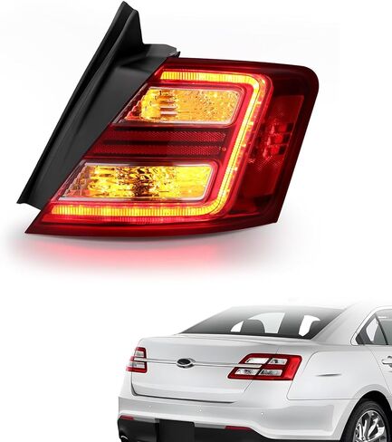 Tail Light متوافق مع 2013 2014 2015 2015 2017 2018 2019 Ford Taurus الخارجي المصباح الخلفي الخلفي استبدال FO2804108 DG1Z13405AA جانب السائق الأيسر in Saudi Arabia