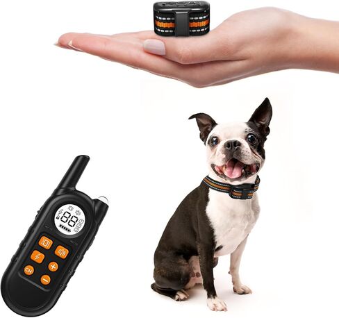 Ultra Compact Dog Shock Collar, Lightest Dog Training Collar with Remote for Small Dogs 5-30lbs & Medium Dogs/Puppies, Waterproof, Rechargeable, 1300ft Range(Orange&Small) in Saudi Arabia