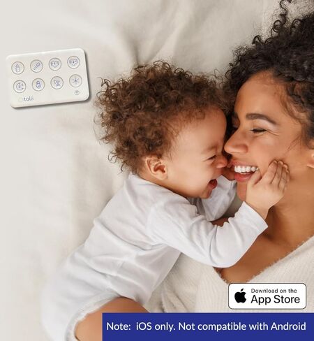 جهاز تعقب الأطفال Talli Daily One-Touch Baby Tracker - جهاز مراقبة الطفل لتسجيل الرضعات والحفاضات والنوم والمزيد - روابط يومية إلكترونية لتطبيقات الهاتف المحمول لمراقبة وتتبع الأطفال في الوقت الفعلي - متوافق مع Alexa in Saudi Arabia