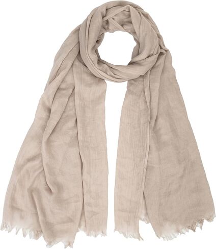 Womens-Off White Shawl Scarf - Lightweight Wrap Scarves Shawl Solid Color Sunscreen Scarve for Spring Summer Season Travel in Saudi Arabia