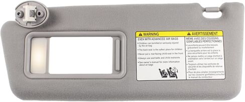 7432004210B0 Driver Side Sun Visor with Light Compatible with 2005-2015 Toyota Tacoma Front Left Sun Protection Shade Gray Replaces 7431004120B0 in Saudi Arabia
