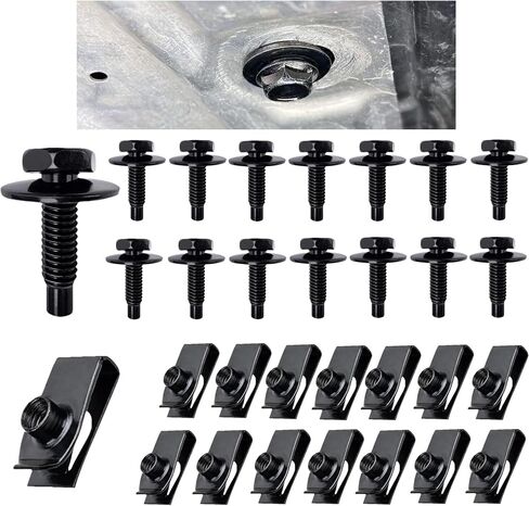 T30 Engine Splash Shield Guard Undertray Cover Screws Bolt Nut Clip Kit, Screws Bolt Nut Clip Kit Fit for Ford Focus Fusion Escape Explorer C-Max Transit Connect Lincoln MKC 10 Sets in Kuwait