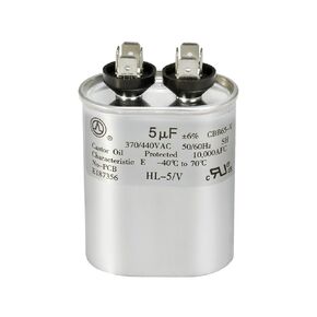 مكثف AC 45+5 UF 45/5 MFD ± 6 ٪ 370V/440VAC CBB65 مكثف بدء تشغيل دائري مزدوج لمكيف المضخة الحرارية ， عشر سنوات من التغطية in Kuwait