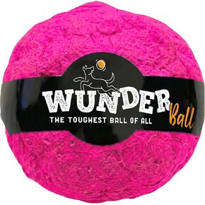 WACKYwalk'r WUNDERball Durable Dog Fetch Toy – Indestructible Natural Rubber Ball, Safer Than Tennis Balls, Floats for Indoor & Outdoor Play, Handmade in North America, Pink Small (up to 15 lbs.) in Kuwait