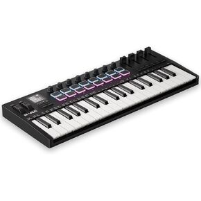 Daiertek Midi Keyboard Controller 25 مفتاح Mini Mini Bluetooth & USB Midi Piano مع 8 منصة أسطوانة خلفية ، 8 مقابض وبرامج إنتاج موسيقى لتسجيل الكمبيوتر ، إنتاج الموسيقى in Kuwait