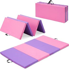 Gymnastics Mat, 3FTx6FT / 4FTx8FT 2" Thick Folding Kids' Gymnastic Tumbling Mat for Home Gym Exercise & Play in Saudi Arabia