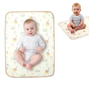 Muslin Diaper Changing Pad, Waterproof Diaper Change Liners for Baby, Leakproof Quick Drying Pads, Portable Diaper Changing Mat for Travel, Reusable Incontinence Underpads Protectors in Kuwait