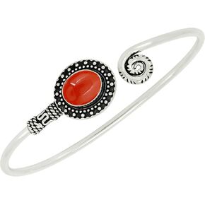 Natural Gemstones 925 Silver Plated Cuff Bracelets for Women - Oval Shape Stone Birthstone Handmade Adjustable Open Bangle Jewelry - Gifts for Wedding Anniversary Valentine's Day Christmas in Kuwait