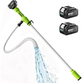 Cordless Stick Water Transfer Pump, Portable Battery Powered Sump Pump with 2PCS 4000mAh Rechargeable Batteries, 720GPH, 32FT Lift for Pool/Garden/Pond/Boat/RV/Rain Barrels/Outdoor Draining in Kuwait