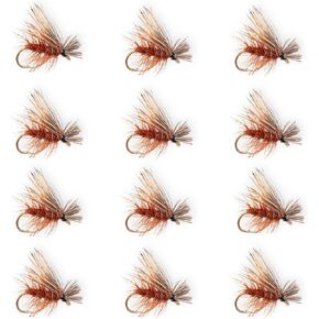 Elk Hair Caddis Dry Fly 12 Pack Brown و Olive - Hook Size 12-18 ، Flies for Fishing Trout Shortments ، وملحقات الصيد الذبابة ، Hackle العائمة in Kuwait