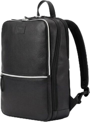 LEATHER VILLAGE Leather Laptop Backpack for Men |Brown | Slim Professional Business Bag Fits 15.6"-Laptop | Water-Repellent Work & Travel Daypack with Trolley Strap in Kuwait