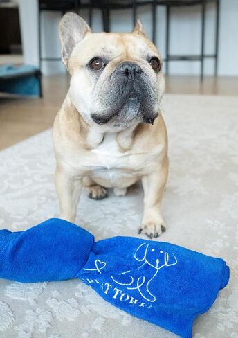 Interactive Dog Puzzle Treat Towel – Mental Stimulation Toy for Dogs, Slow Feeder Snuffle Mat, Engaging & Enriching Boredom Buster (Blue Standard) in Saudi Arabia