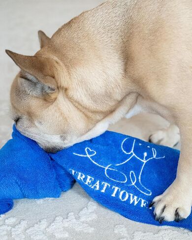 Interactive Dog Puzzle Treat Towel – Mental Stimulation Toy for Dogs, Slow Feeder Snuffle Mat, Engaging & Enriching Boredom Buster (Blue Standard) in Saudi Arabia