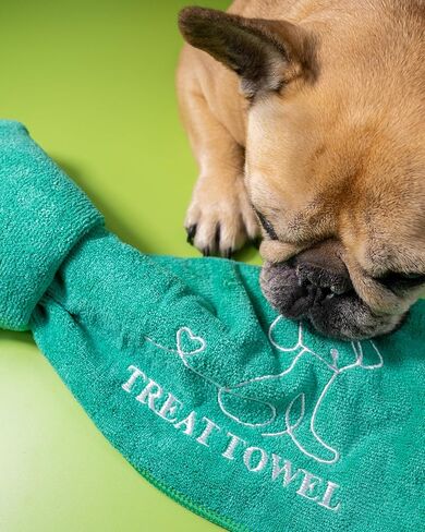 Interactive Dog Puzzle Treat Towel – Mental Stimulation Toy for Dogs, Slow Feeder Snuffle Mat, Engaging & Enriching Boredom Buster (Blue Standard) in Saudi Arabia