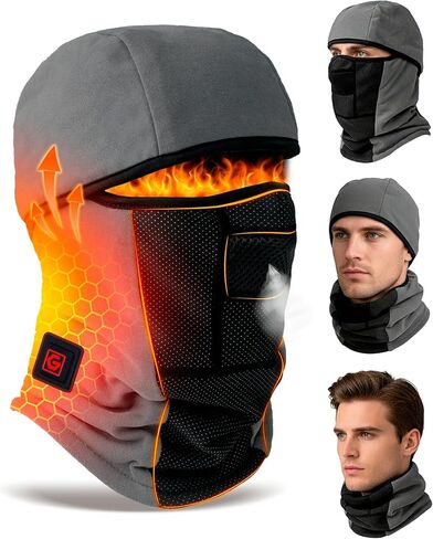 Graphene Heated Balaclava Gifts for Men Women 6000 mAh Battery Packs Intelligent Winter Cold Weather Gift in Saudi Arabia