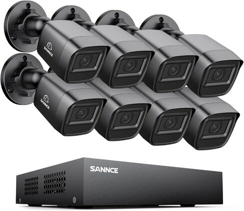 SANNCE 1080P Security Camera System 8CH Home Surveillance DVR and 8PCS 1080P Weatherproof Outdoor CCTV Camera with 100ft Night Vision, Easy Remote Access, Smart Playback(1TB HDD) in Saudi Arabia