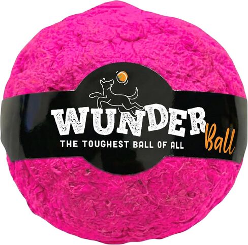 لعبة WACKYwalk'r WUNDERball المتينة لجلب الكلاب - كرة مطاطية طبيعية غير قابلة للتدمير، أكثر أمانًا من كرات التنس، تطفو للعب الداخلي والخارجي، مصنوعة يدويًا في أمريكا الشمالية، وردي صغير (يصل إلى 15 رطلاً) in Kuwait