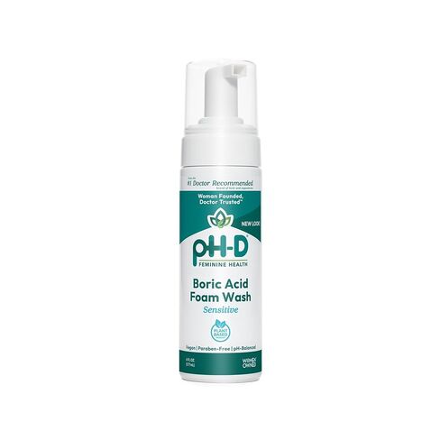 pH-D Feminine Health - Boric Acid Foam Wash - pH-Balanced, Paraben-Free, and Plant-based (Sensitive, 6 Fl Oz (Pack of 2)) in Kuwait