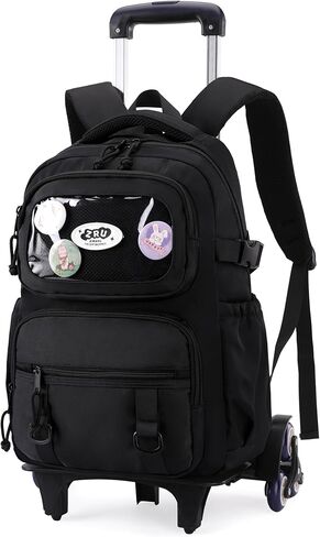 حقائب ظهر متدحرجة للفتيات حقيبة ظهر مدرسية عادية حقيبة ظهر لطيفة للفتيات مع عجلات in Kuwait