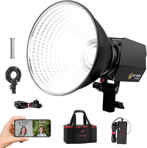 Ifootage LED إضاءة مستمرة ، 70W LED ضوء الفيديو مع حقيبة حمل ، CRI 98/TLCI 99/12200LM/5600K ضوء النهار ، التحكم في التطبيق الفخ in Saudi Arabia