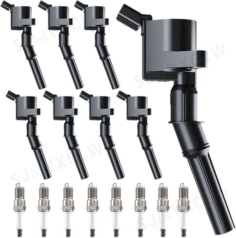 UF413 Square Ignition Coil Packs and Spark Plugs and Wires Compatible with Cadillac 5.3 6.0 6.2 V8 2007-2018 Chevy Silverado 1500,Suburban Tahoe Sierra Escalade GMC Yukon Coils 5.3L, Pack of 8 in Kuwait