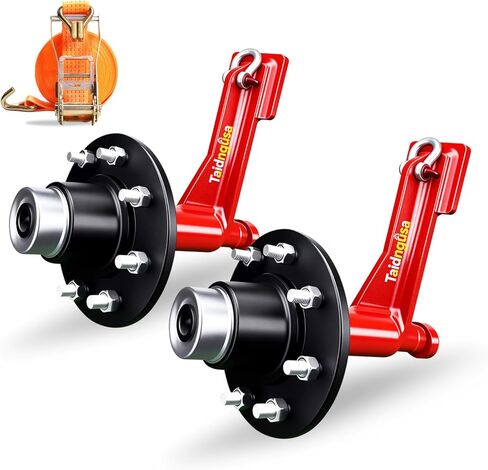 2 Pack Heavy-Duty Shipping Container Wheels Kit – 6-Lug Axle System for 20ft & 40ft Empty Containers | Includes Ratchet Straps & Shackles | Industrial-Grade Steel for Secure Transport in Saudi Arabia