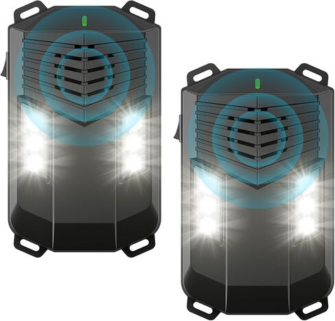 Ultrasonic Repellent Mouse for Cart- Under Hood Battery Powered Plug-in Device, Repels Mice, Rats & Squirrels from Vehicle Engine, Garage, Indoor Outdoor Areas - 2 Pack in Saudi Arabia