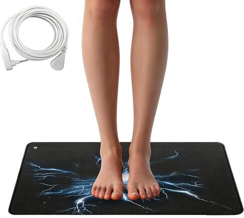 Grounding Pad for Home Office Work: Earth Connected Therapy to Improves Sleep, Energy and Wellness, Reduce Pain, Stress, Anxiety and Inflammation - Grounding Mat for Bed & Desk(15.8×23.6’’) in Kuwait