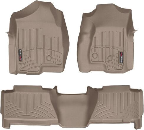 WeatherTech Custom Fit FloorLiners for Silverado, Suburban, Sierra, Yukon XL, Avalanche - 1st & 2nd Row (440031-440612), Black in Saudi Arabia