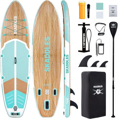 10’6’’ Portable Inflatable Stand Up Paddle Board (SUP) for Adults and Youth with Non-Slip Deck – Complete Accessories Kit, Perfect for Fishing, Yoga, Fitness & Family Fun in Kuwait