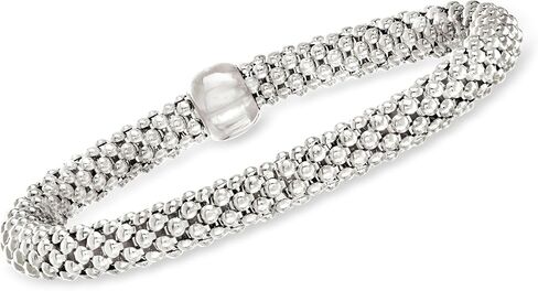 Ross-Simons Italian Sterling Silver Popcorn-Link Bracelet in Saudi Arabia