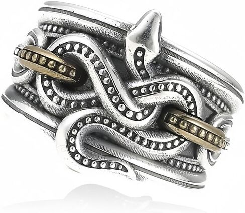 خاتم الخنصر المفتوح للرجال من Divine Hand Signet Band - مجوهرات فنية الكتاب المقدس مستوحاة من عصر النهضة، قطعة فضية عتيقة، إكسسوار الإيمان المسيحي in Kuwait