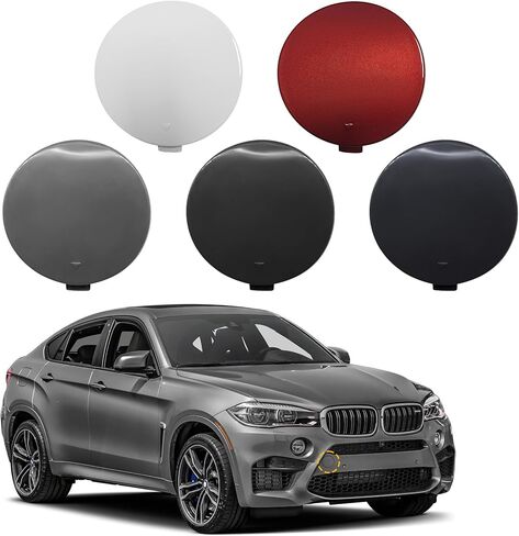 Front Bumper Tow Hook Cover for BMW X6 M Sport F16 28iX 30dX 35iX 40dX 50iX xDrive sDrive SAV 2015 2016 2017 2018 2019 Trailer Cover Towing Eye Cap 51118065933 Unpainted in Saudi Arabia