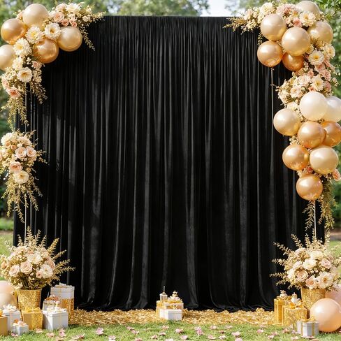 الستائر الخلفية الوردية 10x10ft لحفلات الزفاف تجاعيد الستائر الوردية الحرة الستائر الخلفية للتصوير الفوتوغرافي عيد ميلاد الطفل الناعم النسي in Kuwait