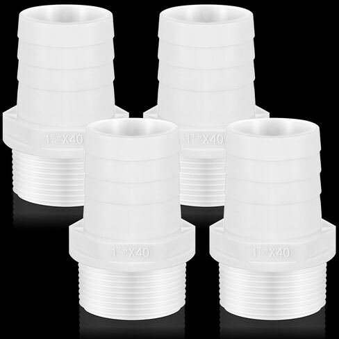 2 قطعة من PVC أنبوب محول تركيب خرطوم شائكة شائكة x npt ذكر (1-1/2 "، أسود ، 2 أجهزة كمبيوتر) in Kuwait