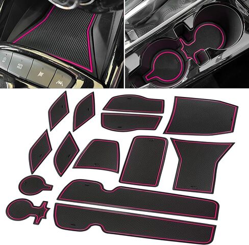 SENSHINE for Chevy Trax Accessories 2024 2025 2026 Cup Holder Insert Door Slot Mat Center Console Liner Pad for Chevrolet Trax LS 1RS LT 2RS ACTIV Non-Slip Anti Dust Premium Interior 14-PC (Blue Trim) in Saudi Arabia