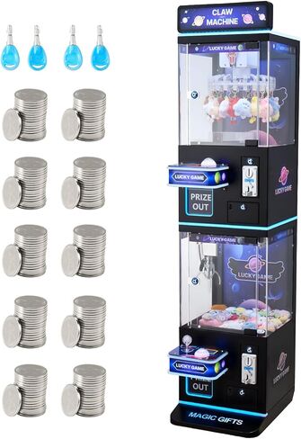 Machine Vevor Claw ، 0-3 "Jaw Diameter 0-5" Jaw Lifting ، Crane Group Grabber Commercial Arcade Toys ، Machine Cool Fun Assor Win W/Light and Sound ، Dispenser Vening Toy for Kids ، Boys & Girls in Kuwait