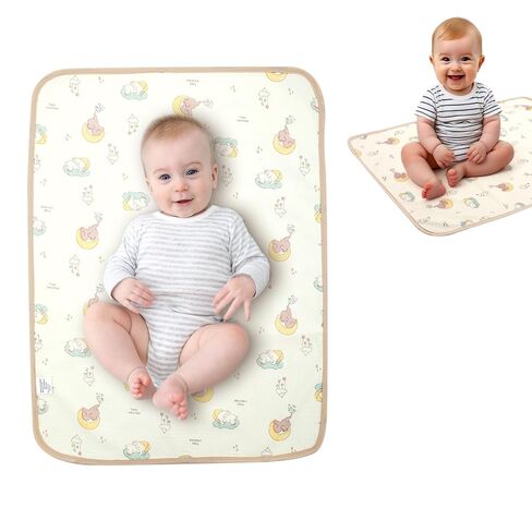 Muslin Diaper Changing Pad, Waterproof Diaper Change Liners for Baby, Leakproof Quick Drying Pads, Portable Diaper Changing Mat for Travel, Reusable Incontinence Underpads Protectors in Kuwait