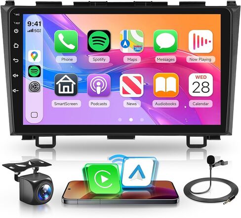 8 Core 4G+64G Carplay Radio for Honda CRV 2007-2011, Rimoody Android 13 CAR Stereo 9 Inch Touchscreen GPS Navigation 4G-WiFi Bluetooth FM DSP-36 Mirror Link 59-UI Themes AHD Backup Camera in Saudi Arabia