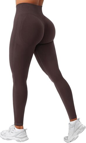 VOYJOY Workout Leggings for Women Seamless Scrunch Butt Lifting Leggings High Waisted Gym Yoga Pants in Saudi Arabia