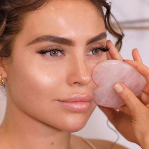 KORA Organics Rose Quartz Heart Facial Sculptor| Depuffing & Lifting Gua Sha | Sculpt & Tone in Saudi Arabia