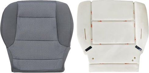 NLQR Driver or Passenger Side Bottom Cloth Replacement Seat Cover & Foam Cushion Compatible with Chevy Silverado GMC Sierra 1500 2500HD 3500HD 2014 2015 2016 2017 2018 2019#H0U or 4AA Jet Black in Saudi Arabia