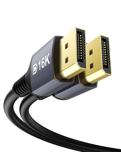 Stouchi DisplayPort 2.1 Cable (VESA Certified) 3.3FT, 80Gbps [16K@120Hz / 8K@240Hz / 4K@540Hz], HDR, HDCP, DSC 1.2a, FreeSync, G-Sync, DP Cable for Gaming Monitor, RTX 5090,RX 9070,RTX 6000 Ada in Saudi Arabia